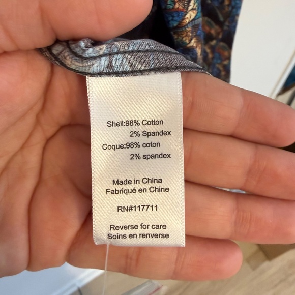 Paisley & Gray Mens Slim Fit Stain Glass Print Button Down Shirt Small - Picture 6 of 10